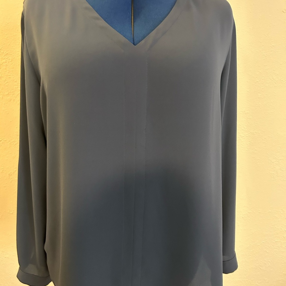 LOFT Blue V-Neck Blouse